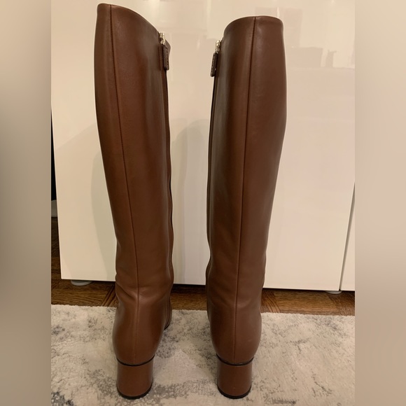 Elegant Gucci brown leather Horsebit knee-high boots (with dust bag). - Picture 2 of 3